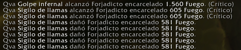 Sigilo de Llamas stackeado