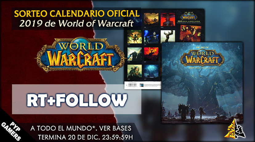 Sorteo Calendario Oficial 2019 de World of Warcraft
