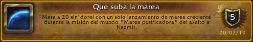 Guía Logro Que suba la marea