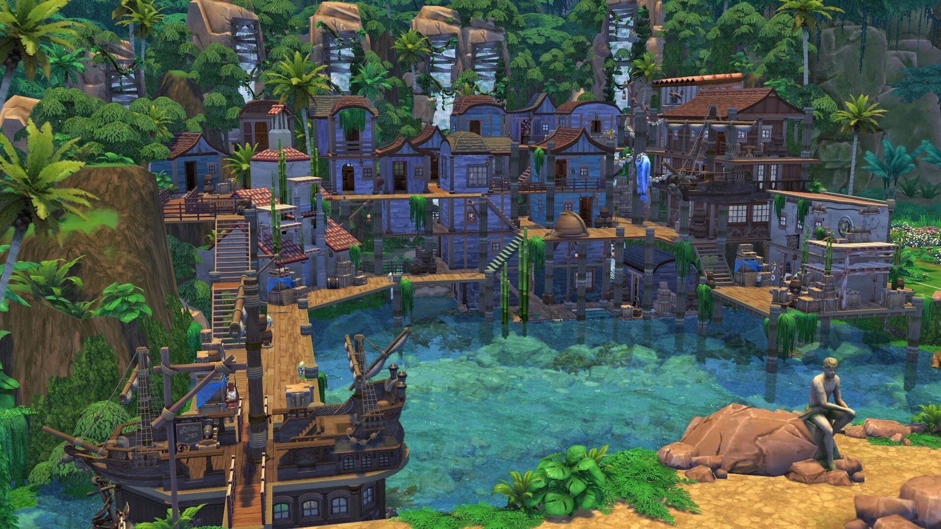 Bahía del Botín recreado en los Sims 4