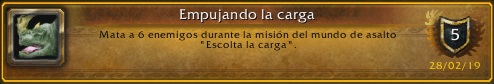 Guía Logro Empujando la carga Horda