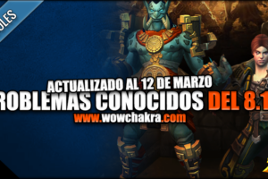 Problemas conocidos del Parche 8.1.5
