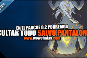 En el 8.2 podremos ocultar todo menos los pantalones