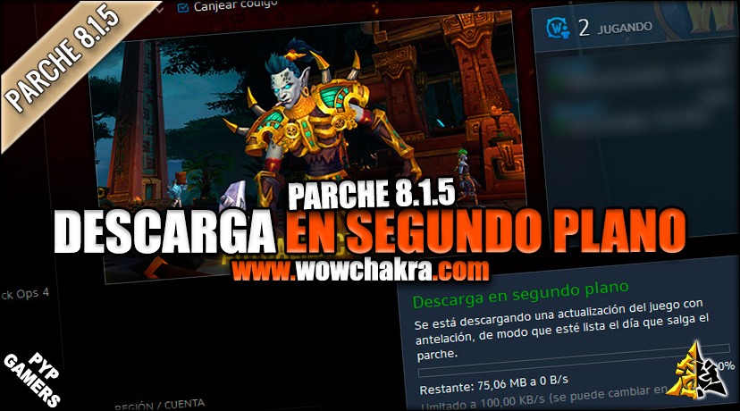 Descarga en segundo plano parche 8.1.5