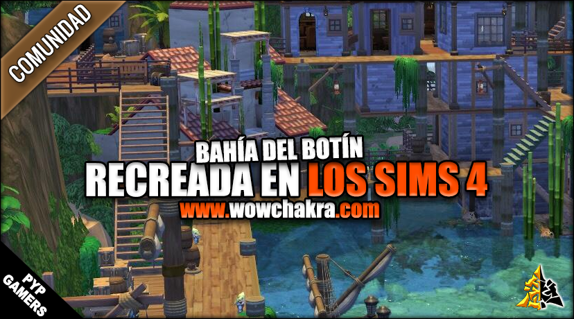 Bahía del Botín recreado en los Sims4