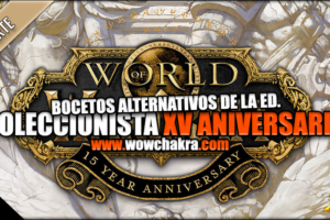 Bocetos alternativos para el diseño de la caja de la Ed. coleccionista del XV Aniversario de World of Warcraft