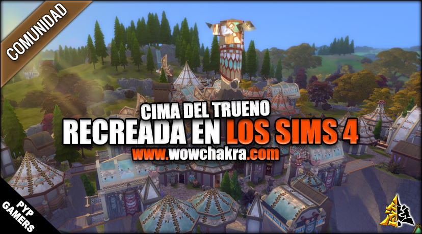 Cima del Trueno recreada en los Sims4