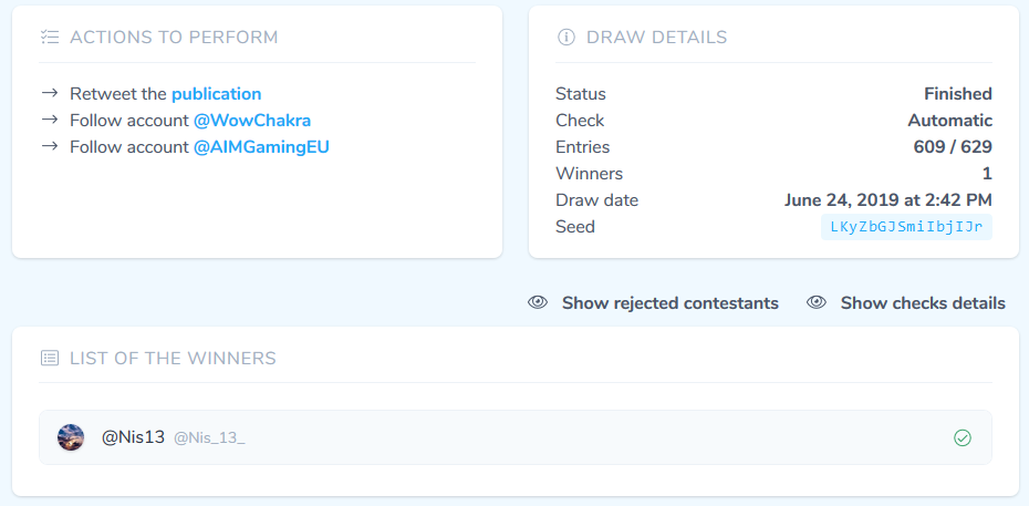 Ganador Sorteo