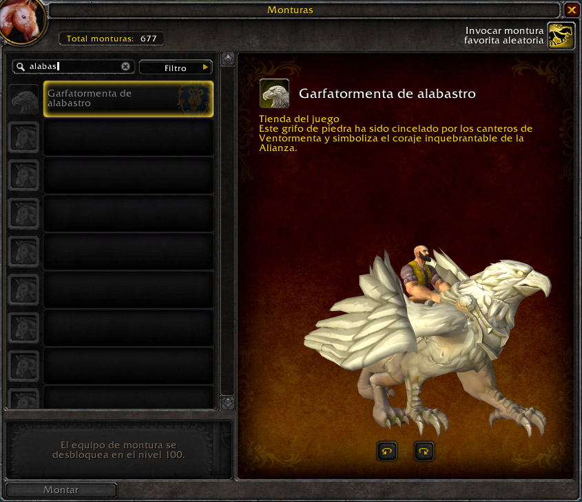 Diario de Monturas Parche 8.2.5