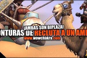 Monturas biplazas recompensas del nuevo Recluta a un Amigo en el Parche 8.2.5