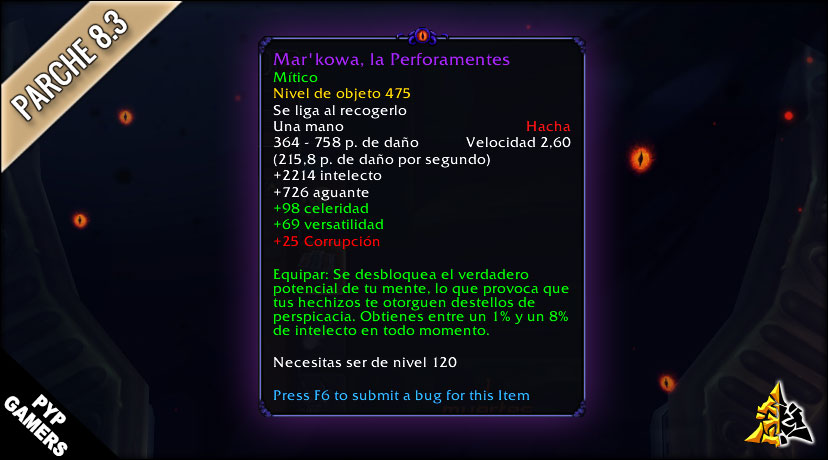 Armas corruptas en la banda de Ny'alotha para todas las clases en el Parche 8.3 | Visiones de N'Zoth