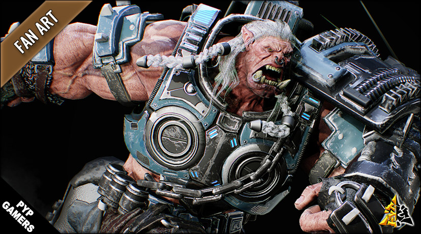 Recreación Gears of Warcraft Fan Art