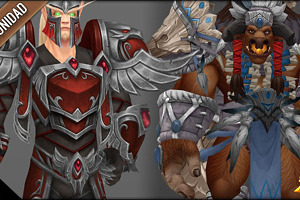 Variaciones de color de la Armadura Dinástica de los Elfos de Sangre y Tauren por Silverleaf