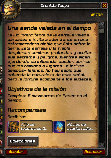 Mision Paseo en el Tiempo Battle for Azeroth