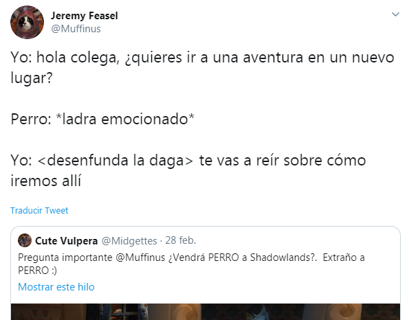 Perro en Shadowlands