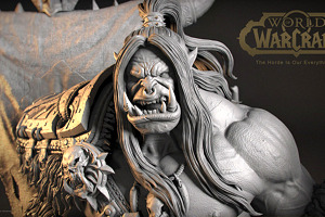 Escultura digital de Grommash Grito Infernal