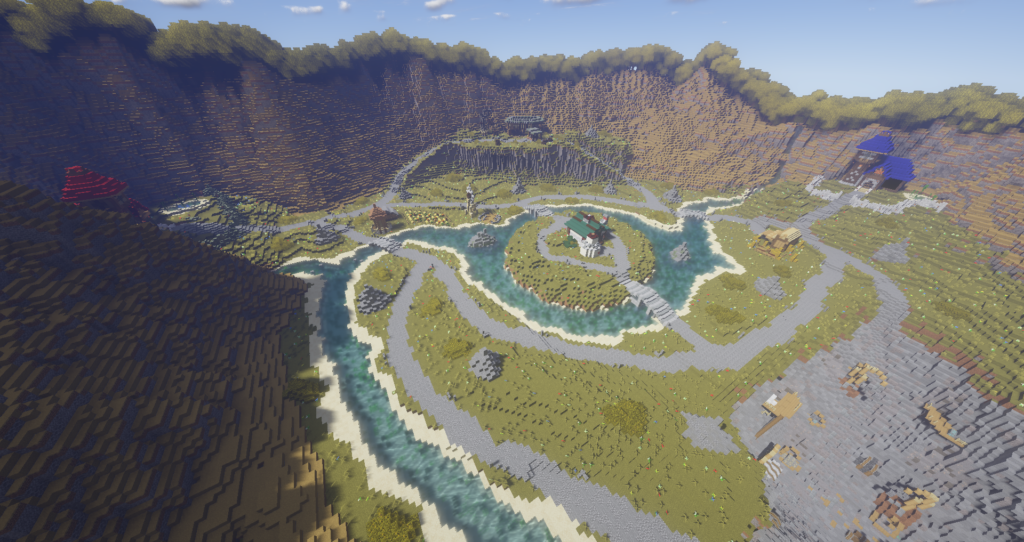 Cuenca de Arathi recreado en Minecraft