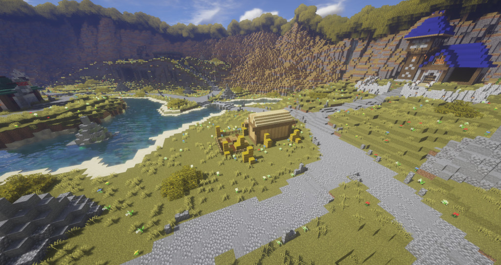 Cuenca de Arathi recreado en Minecraft