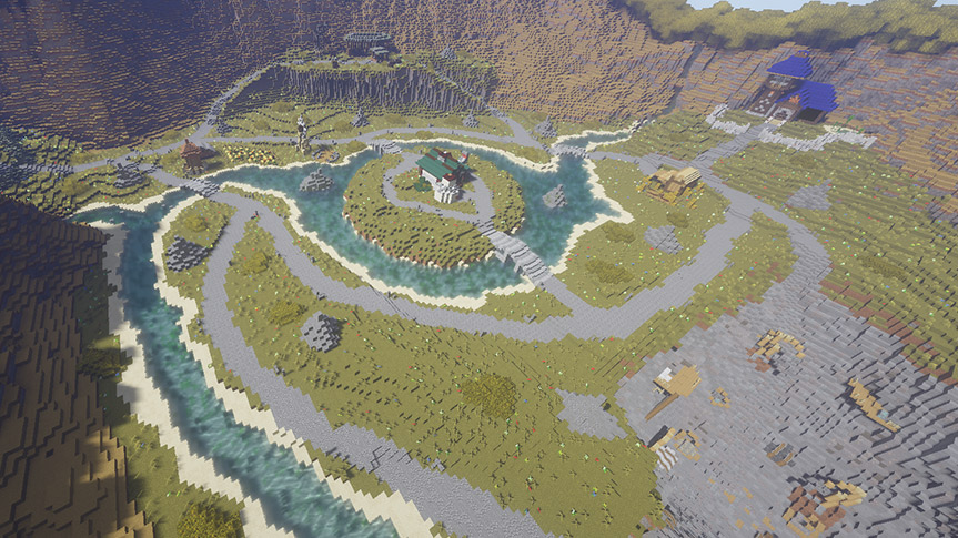 Cuenca de Arathi recreado en Minecraft