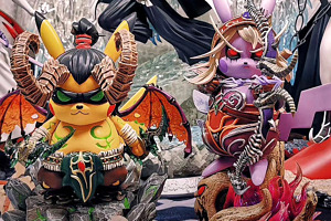 Estatuas de Pikachu como Sylvanas, Arthas, Illidan y Gul’dan