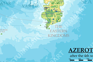Mapa de Azeroth después de la 4ª Guerra creados por Sturmbart
