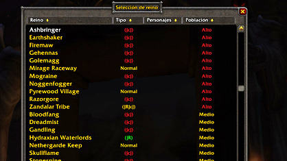 Todos los reinos de Classic vuelven a estar en una sola capa