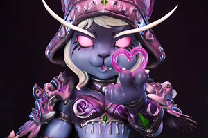 Sylvanas en forma de gato por Leviathan Studio