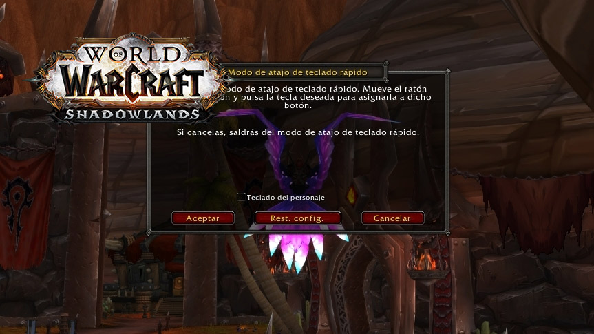 Nueva función de Shadowlands: Modo de atajo de teclado rápido