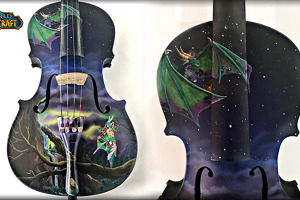 Violín personalizado con detalles del WoW