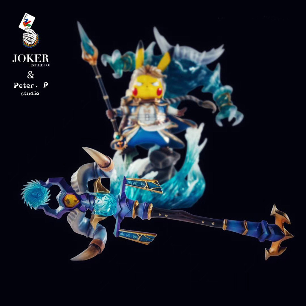 Estatua de Pikachu como Jaina con su elemental