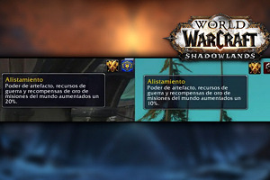 La bonificación del modo guerra para la facción minoritaria continuará durante Shadowlands
