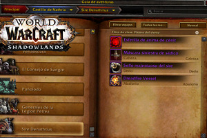 Aclaraciones sobre los niveles de objeto de los contenidos de Shadowlands