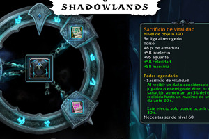 Cómo crear los Legendarios de Shadowlands