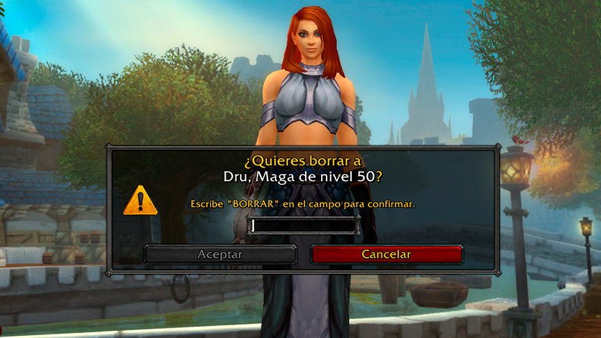 Sólo se guardan de forma permanente los niveles 50 tras eliminar los personajes