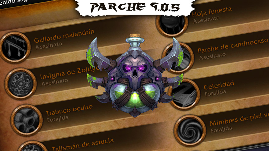 Ajustes a los Legendarios de Pícaro en el Parche 9.0.5 en español