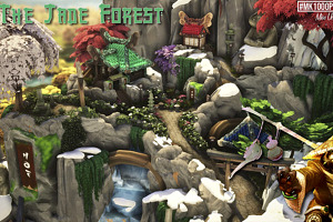 El Bosque de Jade recreado en Sims 4