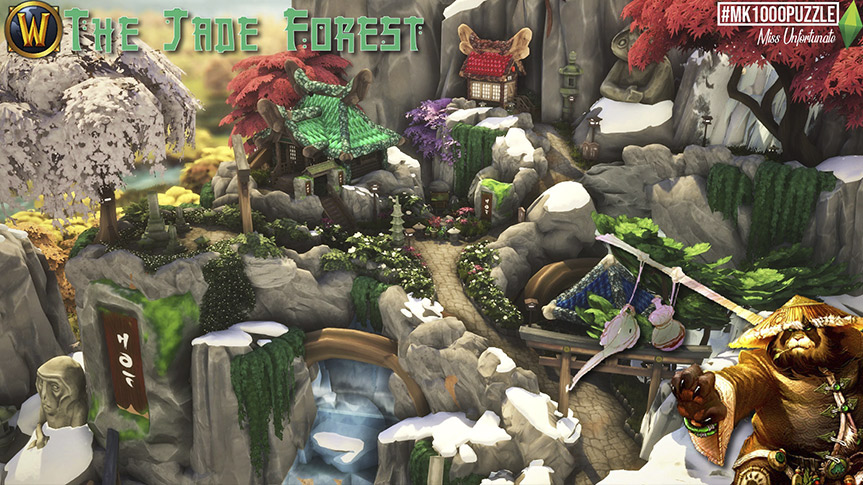 El Bosque de Jade recreado en Sims 4