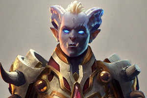 Fan Art de un mestizo entre Orco y Draenei