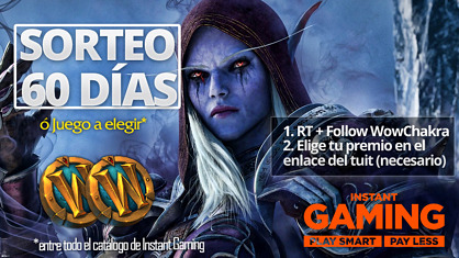 ¡Sorteo (#46) Juego a Elegir o 60 días de WoW!