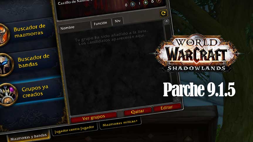 Nueva opción para seguir mirando grupos al crear uno en el Buscador en el Parche 9.1.5