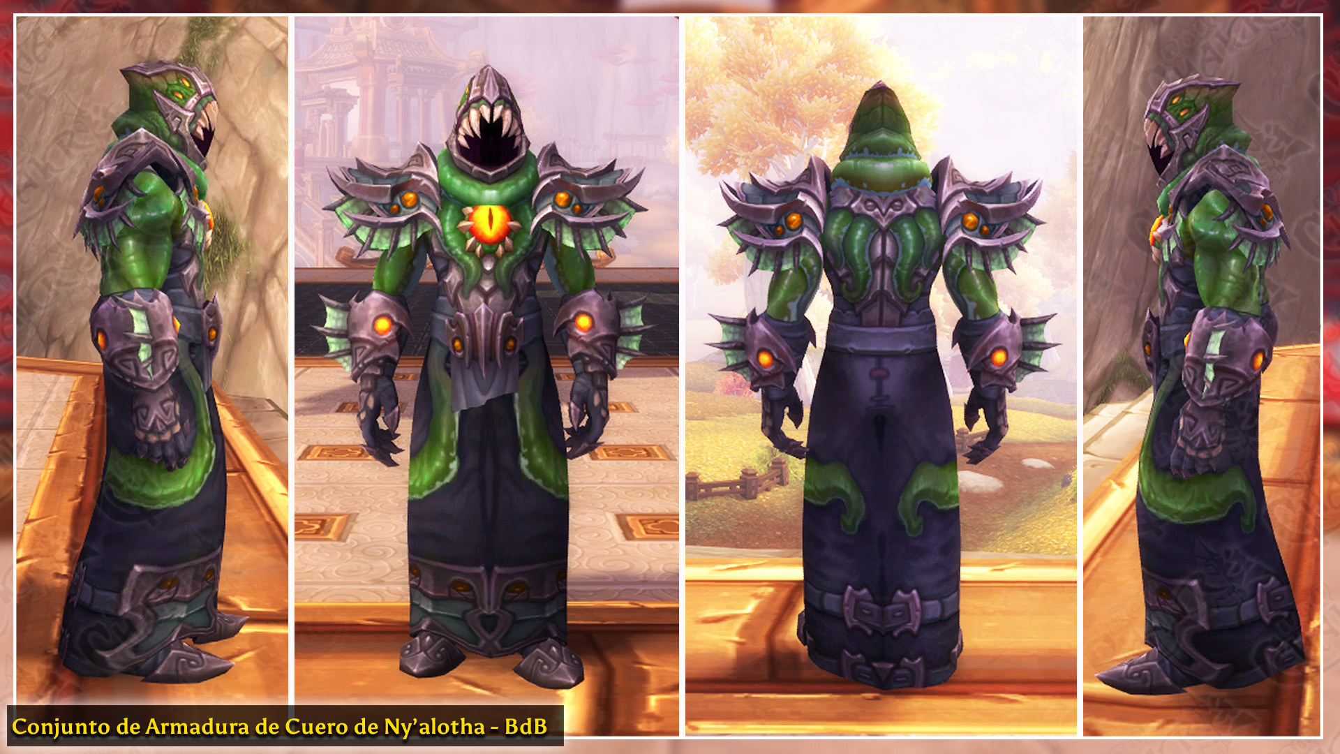 Conjunto de Armadura de Cuero de Ny’alotha PvP y PvE | Parche 8.3 Visiones de N’Zoth Conjunto de Armadura de Cuero de Ny’alotha PvP y PvE | Parche 8.3 Visiones de N’Zoth