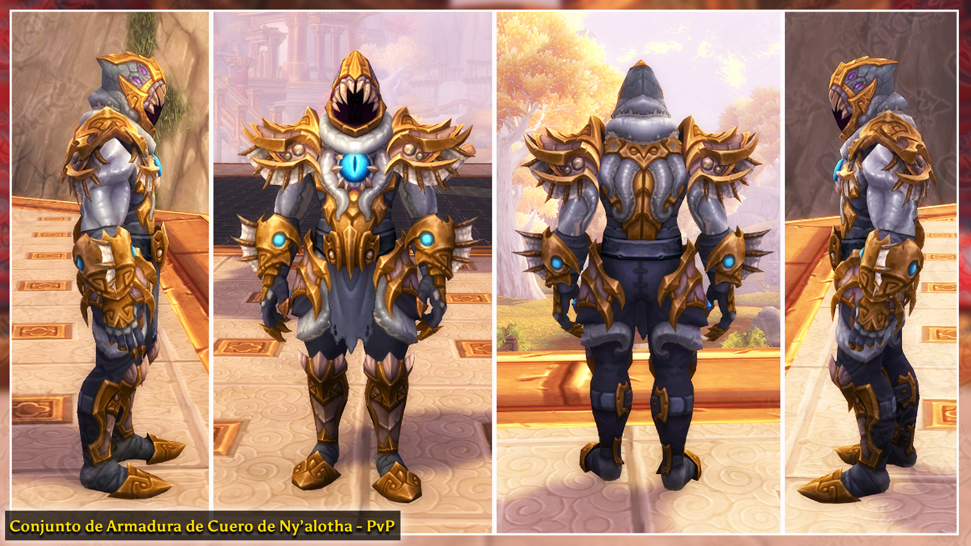 Conjunto de Armadura de Cuero de Ny’alotha PvP y PvE | Parche 8.3 Visiones de N’Zoth Conjunto de Armadura de Cuero de Ny’alotha PvP y PvE | Parche 8.3 Visiones de N’Zoth