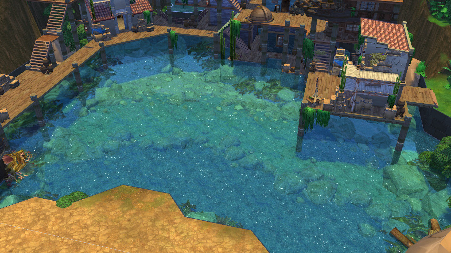Bahía del Botín recreado por un fan en los Sims 4 Bahía del Botín recreado por un fan en los Sims 4
