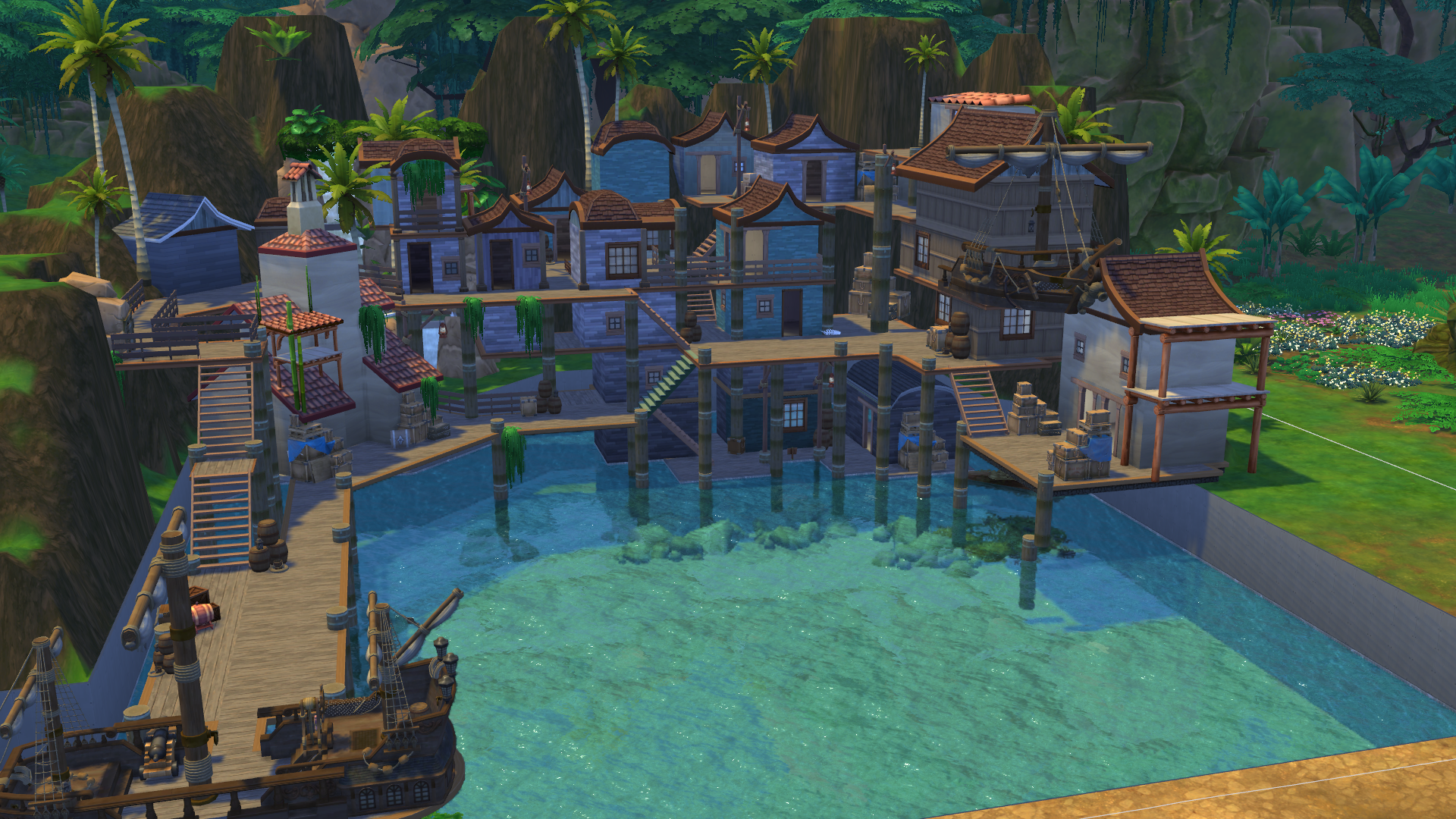 Bahía del Botín recreado por un fan en los Sims 4 Bahía del Botín recreado por un fan en los Sims 4
