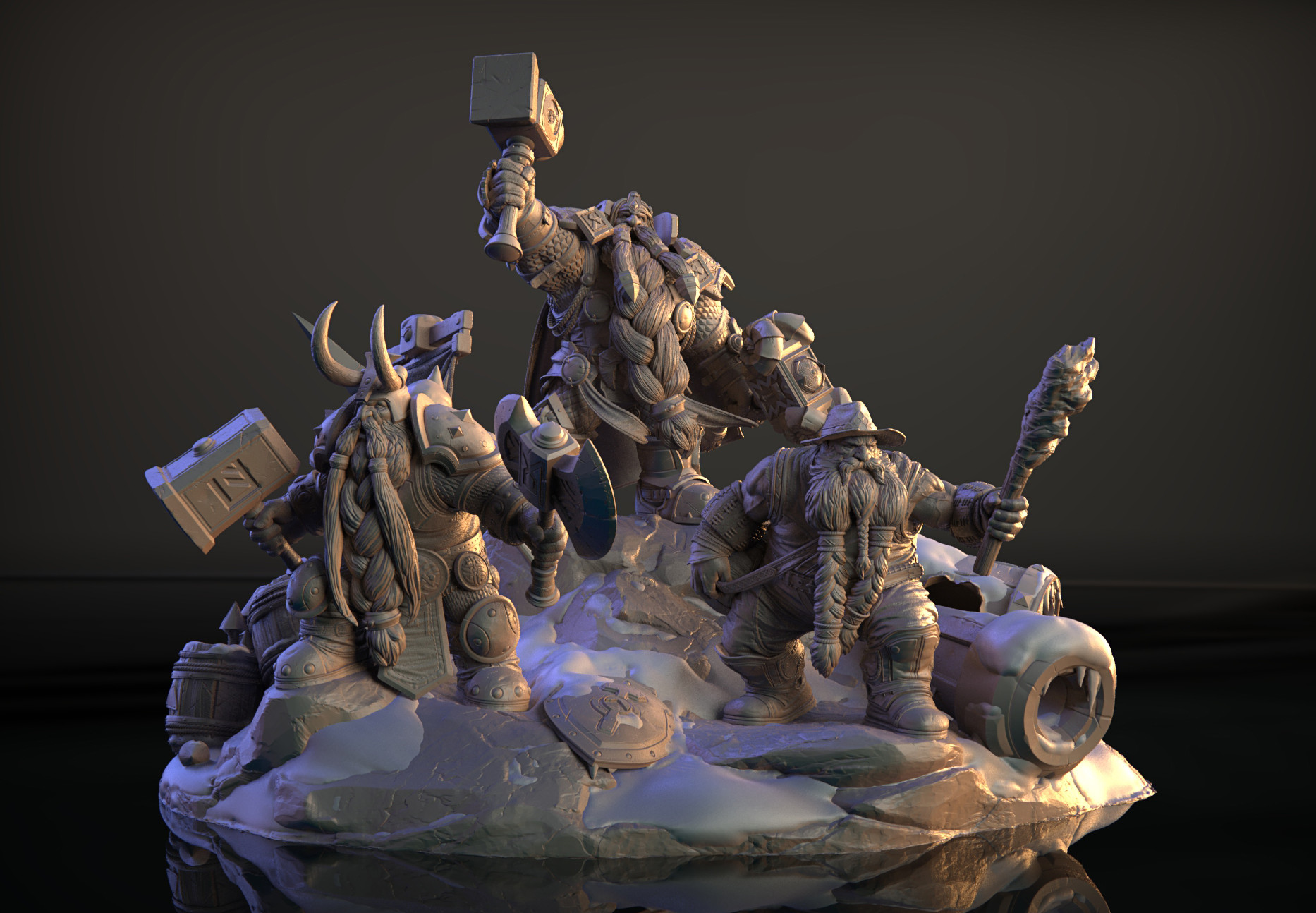 Estatua de los Hermanos Barbabronce por Taurus Studio Estatua de los Hermanos Barbabronce por Taurus Studio