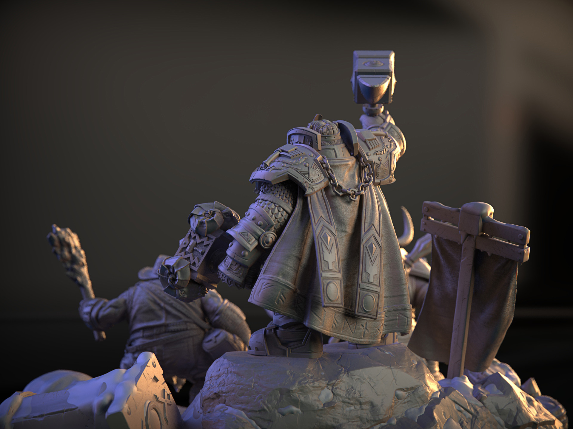 Estatua de los Hermanos Barbabronce por Taurus Studio Estatua de los Hermanos Barbabronce por Taurus Studio
