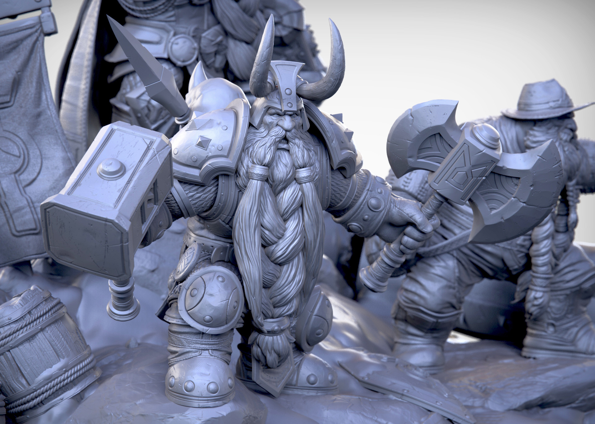 Estatua de los Hermanos Barbabronce por Taurus Studio Estatua de los Hermanos Barbabronce por Taurus Studio